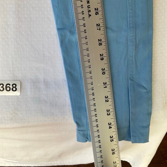 Isaac Mizrahi Women Stretch Straight Leg Khaki Pants size 0 US, Light Blue - Picture 3 of 11